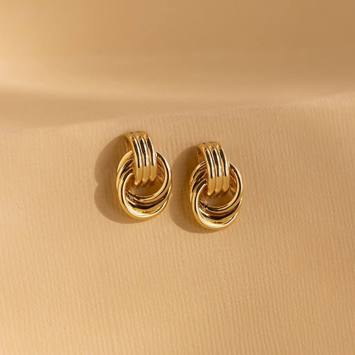Mini Double Hoop Stud Earrings