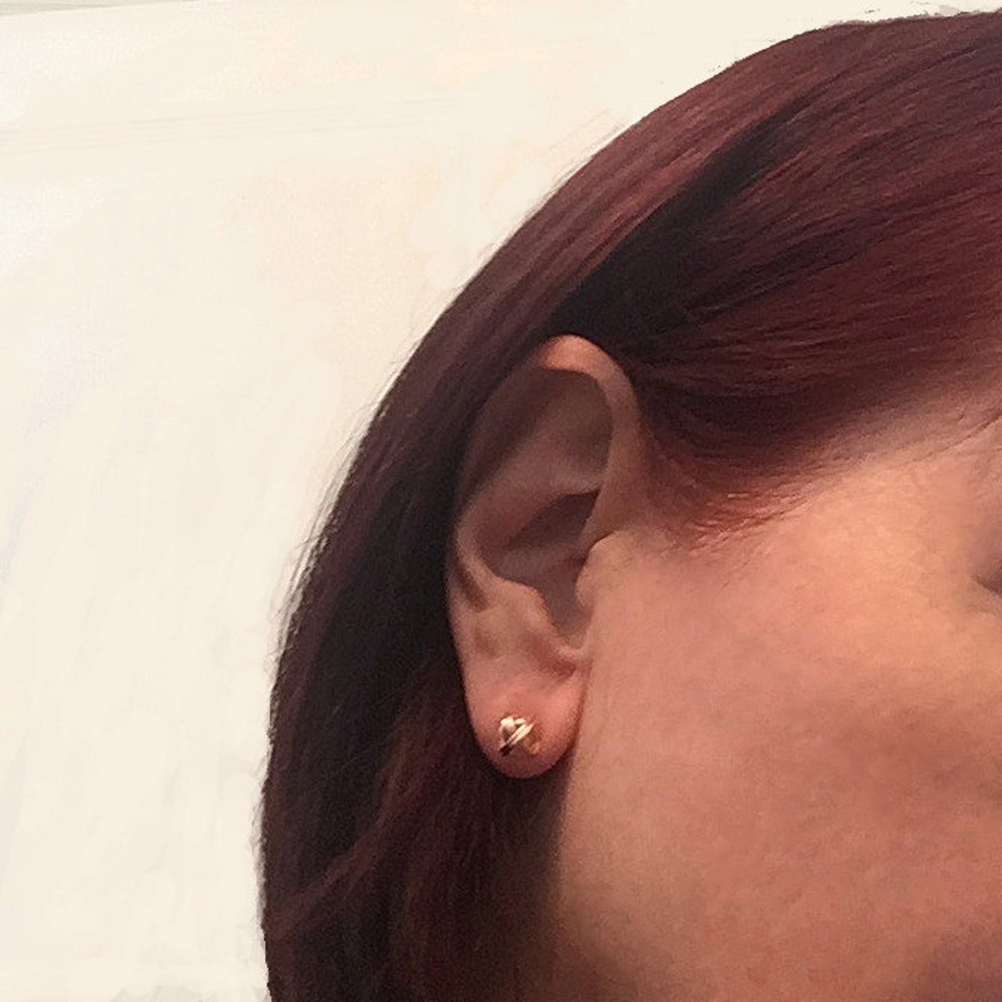 Gold Silver Knot Studs