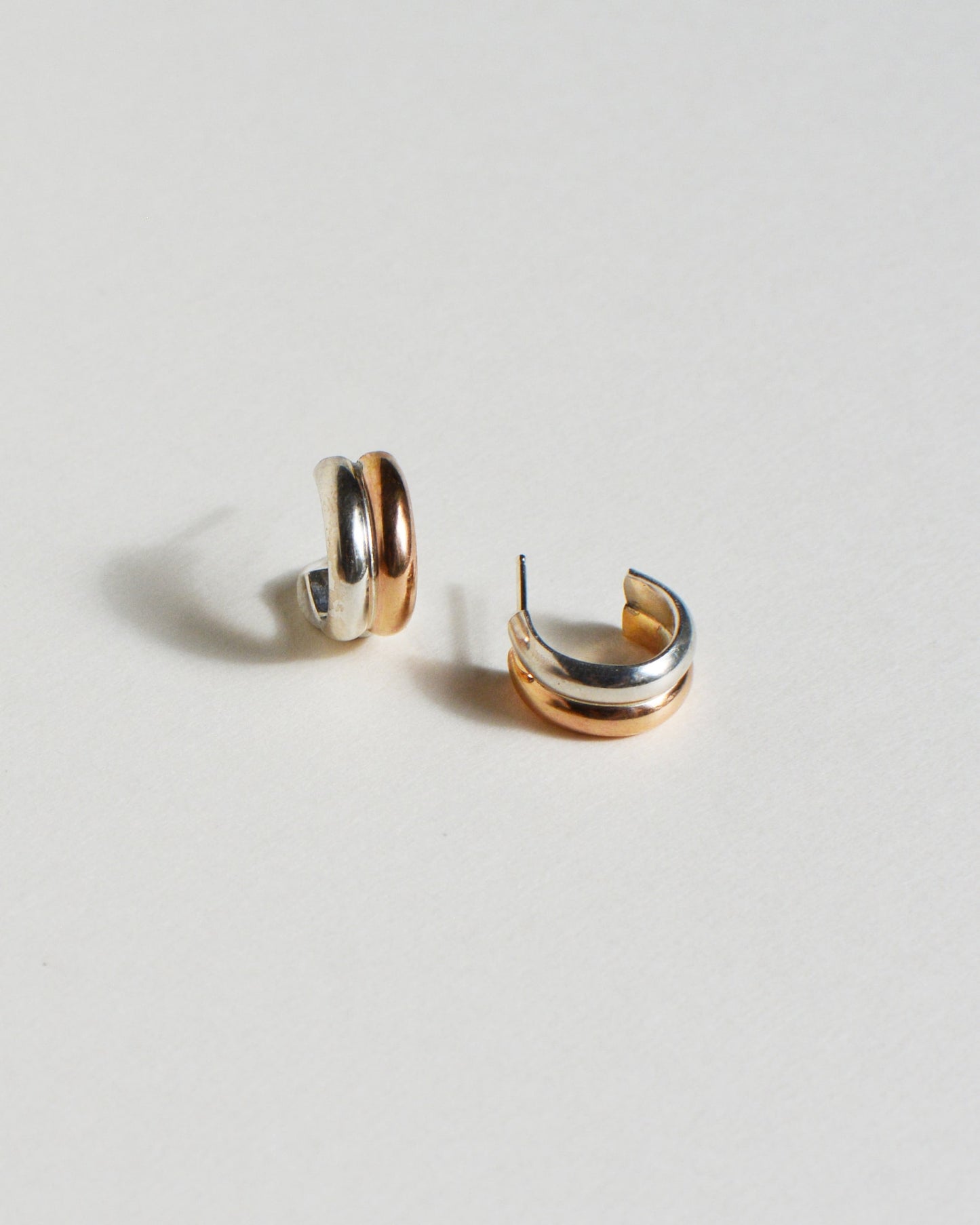 Silver & gold mini chunky hoops